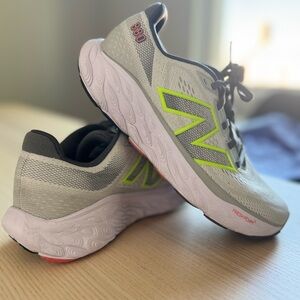 New Balance Kids Sneakers - Gray and Neon Green